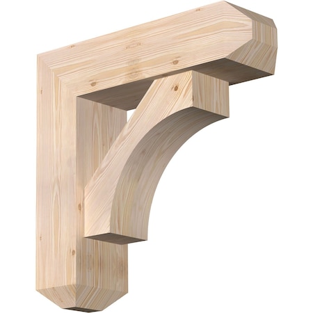 Ekena Millwork Westlake Craftsman Smooth Bracket w/ Offset Brace, Douglas Fir, 7 1/2"W x 26"D x 26"H BKT0806X26X26WTL04SDF